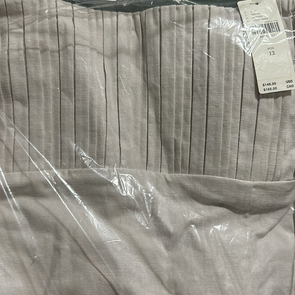 NWT! Anthropologie The Ophelia Sleeveless Linen Slim Mini Dress Maeve Light Sand - Picture 7 of 10